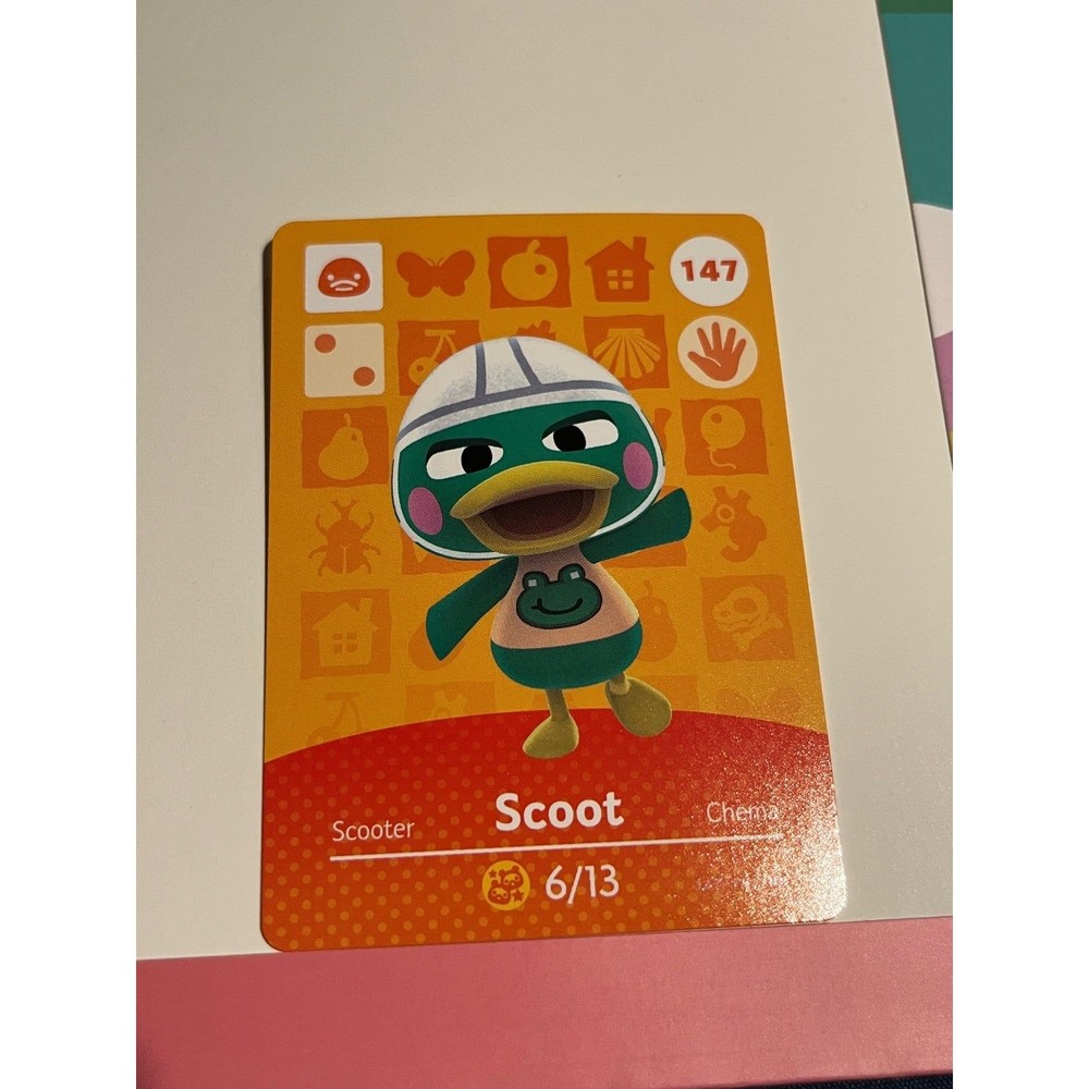 Animal Crossing Amiibo Card- Scoot 147